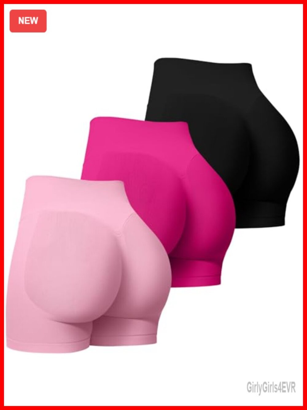 Women Workout Impact Shorts 4.5" Seamless Scrunch Butt Lifting High Waisted